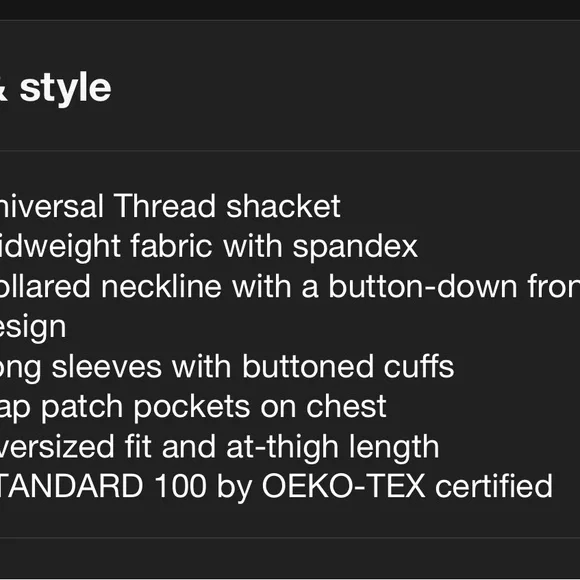 NWT Universal Thread Striped Denim Blue Shacket - Oversized Fit and Long Sleeves - Picture 4 of 7